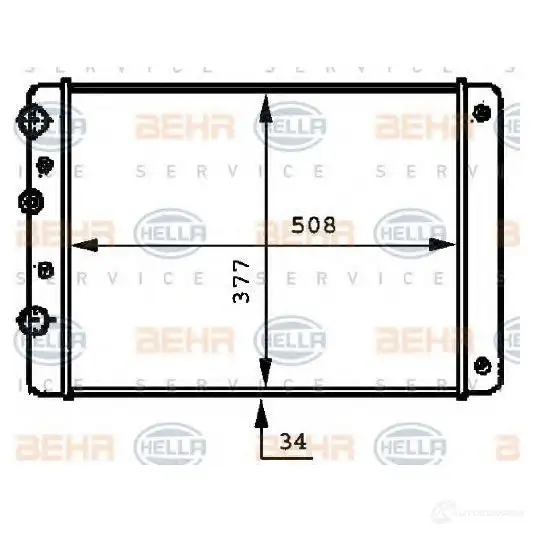 Радиатор охлаждения двигателя HELLA 8mk376717714 _BEHR HELLA SERVICE_ 01MNZ 45814 изображение 0