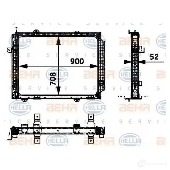 Радиатор охлаждения двигателя HELLA 8mk376722341 _BEHR HELLA SERVICE_ 0E1PVDG 46190