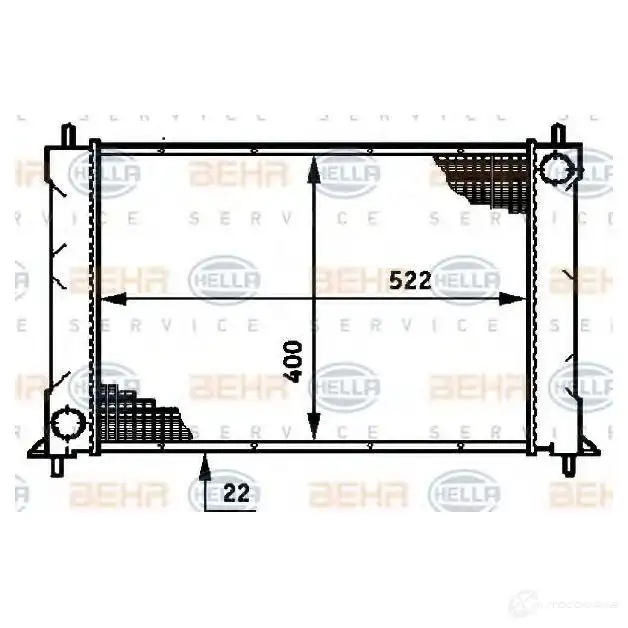 Радиатор охлаждения двигателя HELLA _BEHR HELLA SERVICE_ 46027 8mk376720231 MRX7C