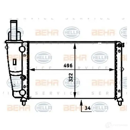 Радиатор охлаждения двигателя HELLA 8mk376713384 IGVS5 45457 _BEHR HELLA SERVICE_