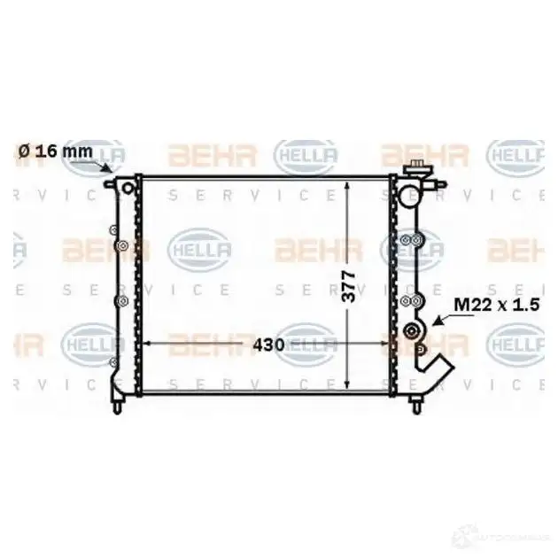 Радиатор охлаждения двигателя HELLA 47003 _BEHR HELLA SERVICE_ 8mk376771541 XJY6C