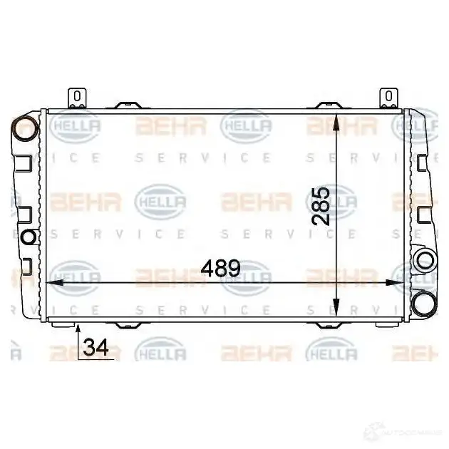 Радиатор охлаждения двигателя HELLA 46797 M431Z 8mk376764071 _BEHR HELLA SERVICE_