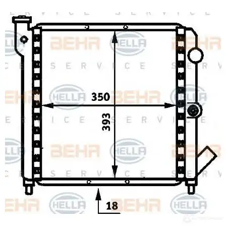 Радиатор охлаждения двигателя HELLA 8mk376716381 _BEHR HELLA SERVICE_ HER2PN 45715