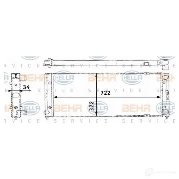 Радиатор охлаждения двигателя HELLA 8mk376713474 3HEV48X 45467 _BEHR HELLA SERVICE_ изображение 0