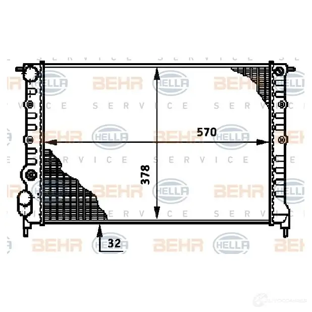 Радиатор охлаждения двигателя HELLA _BEHR HELLA SERVICE_ 6T6EZ 8mk376720441 46047
