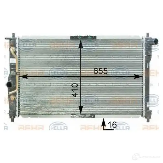 Радиатор охлаждения двигателя HELLA _BEHR HELLA SERVICE_ 8mk376762711 46728 XHOCV