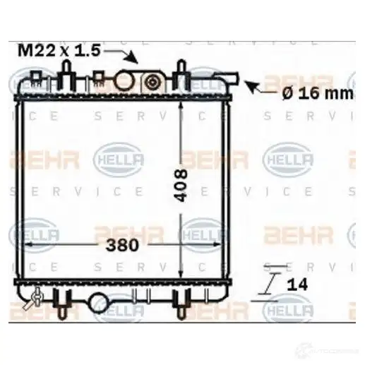 Радиатор охлаждения двигателя HELLA _BEHR HELLA SERVICE_ 8mk376771481 47000 AKPRBZI изображение 0