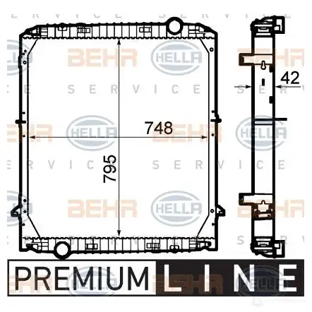 Радиатор охлаждения двигателя HELLA 8mk376792111 _BEHR HELLA SERVICE_ F38IH 47198