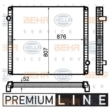 Радиатор охлаждения двигателя HELLA _BEHR HELLA SERVICE_ 8mk376792151 47202 TP1TJ