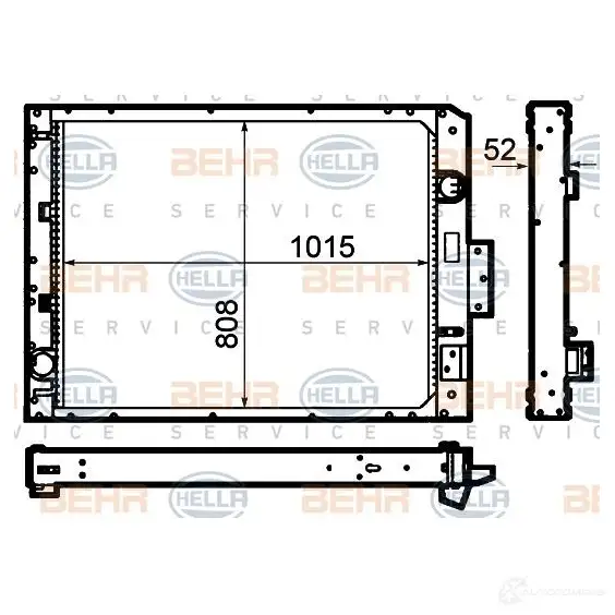 Радиатор охлаждения двигателя HELLA 47196 _BEHR HELLA SERVICE_ BWK03 8mk376792091 изображение 0