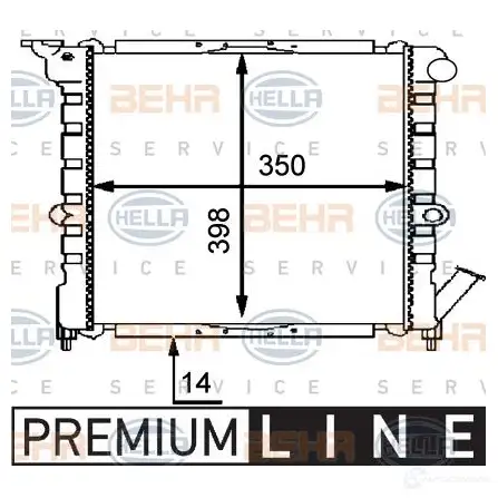 Радиатор охлаждения двигателя HELLA 8mk376716061 45677 691M0 _BEHR HELLA SERVICE_