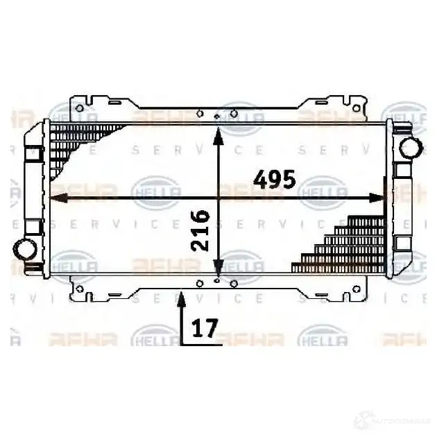 Радиатор охлаждения двигателя HELLA 6WGAI 45642 _BEHR HELLA SERVICE_ 8mk376715451