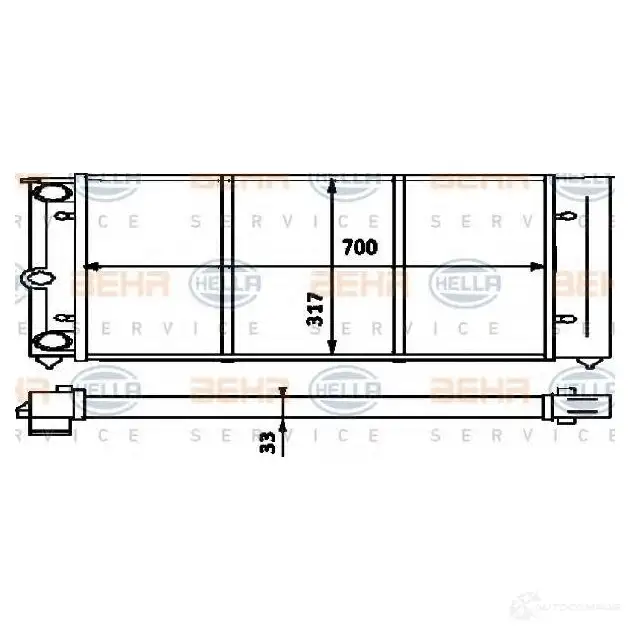 Радиатор охлаждения двигателя HELLA _BEHR HELLA SERVICE_ 45463 8mk376713441 BCPHYJ9