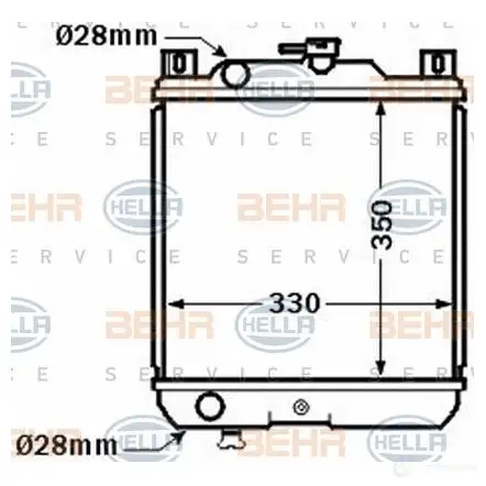 Радиатор охлаждения двигателя HELLA _BEHR HELLA SERVICE_ 47029 8mk376772641 8O7KG0J изображение 4