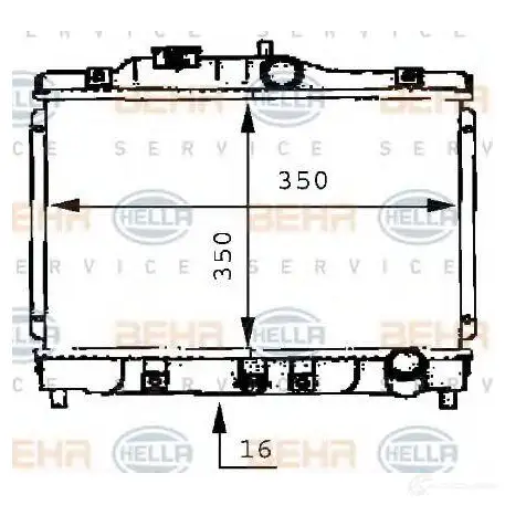 Радиатор охлаждения двигателя HELLA 44976 8OOH6W 8mk376706691 _BEHR HELLA SERVICE_