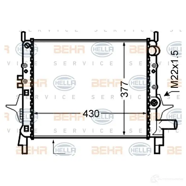 Радиатор охлаждения двигателя HELLA V5WWX9 8mk376750071 _BEHR HELLA SERVICE_ 46431