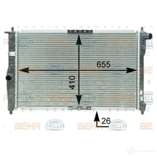 Радиатор охлаждения двигателя HELLA 8mk376762701 3TKN1N 46727 _BEHR HELLA SERVICE_