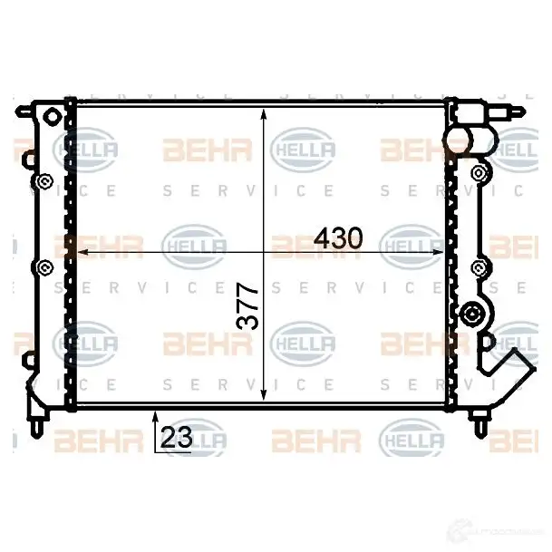 Радиатор охлаждения двигателя HELLA 8mk376706411 _BEHR HELLA SERVICE_ A3RJE 44949