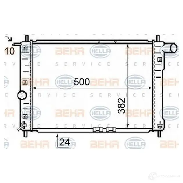 Радиатор охлаждения двигателя HELLA FW1IU2 46251 _BEHR HELLA SERVICE_ 8mk376726501