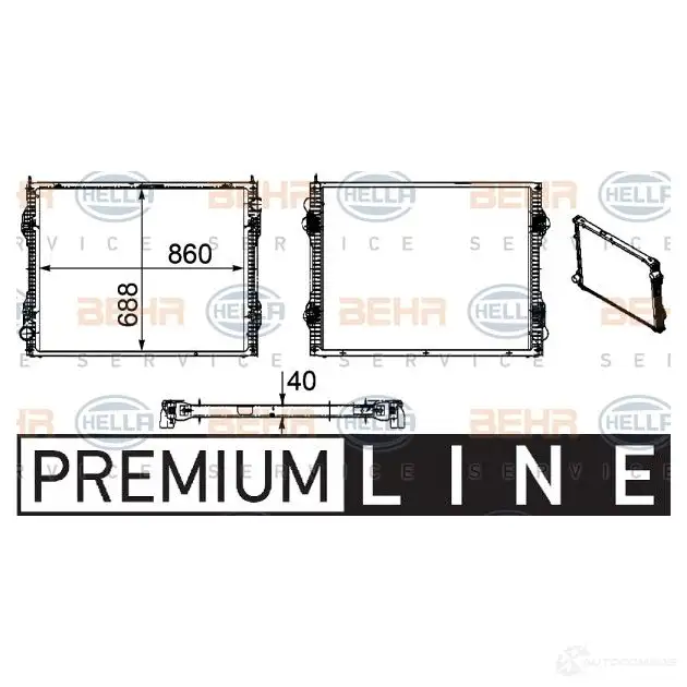 Радиатор охлаждения двигателя HELLA 46604 _BEHR HELLA SERVICE_ 03LMR3 8mk376756171