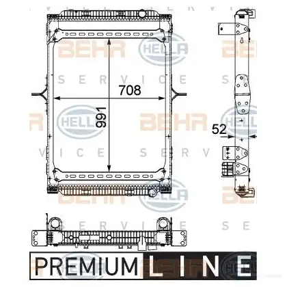 Радиатор охлаждения двигателя HELLA 46379 _BEHR HELLA SERVICE_ 8mk376745151 6AZGEW