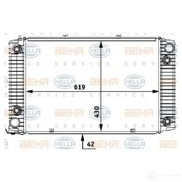 Радиатор охлаждения двигателя HELLA 8mk376710721 45225 A5WMNFT _BEHR HELLA SERVICE_