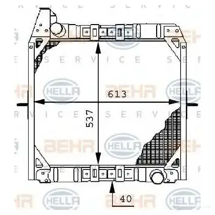 Радиатор охлаждения двигателя HELLA _BEHR HELLA SERVICE_ 45147 J4EWK 8mk376709431