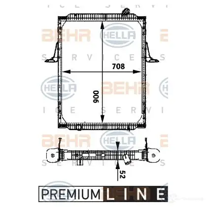 Радиатор охлаждения двигателя HELLA _BEHR HELLA SERVICE_ O21D7 46168 8mk376722061 изображение 0