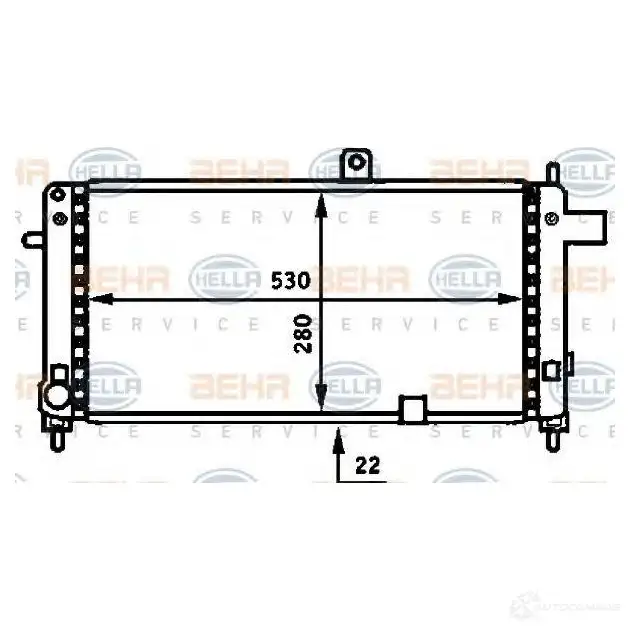 Радиатор охлаждения двигателя HELLA 8mk376715671 45659 _BEHR HELLA SERVICE_ N1KSS