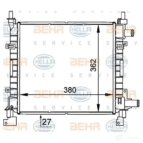 Радиатор охлаждения двигателя HELLA _BEHR HELLA SERVICE_ 8mk376720271 46031 3IZRNP изображение 0