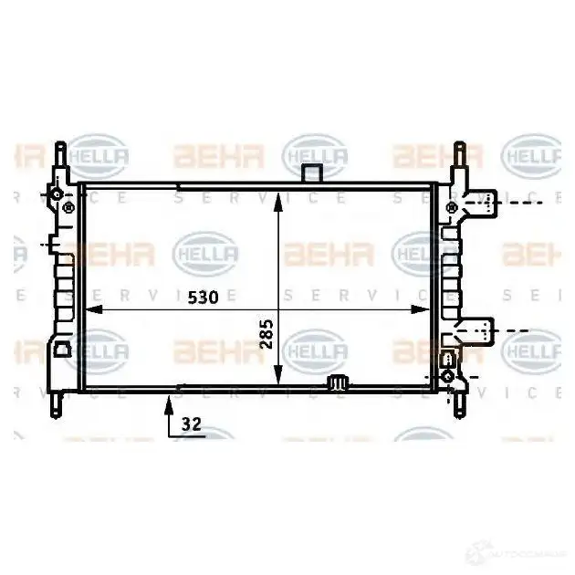 Радиатор охлаждения двигателя HELLA G76XV 44991 8mk376707111 _BEHR HELLA SERVICE_