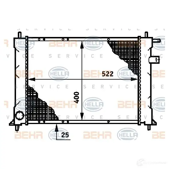 Радиатор охлаждения двигателя HELLA 46019 _BEHR HELLA SERVICE_ 6F23UZ 8mk376720141