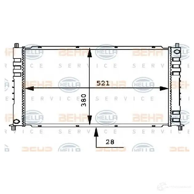 Радиатор охлаждения двигателя HELLA _BEHR HELLA SERVICE_ 45657 NZ6DHF 8mk376715651