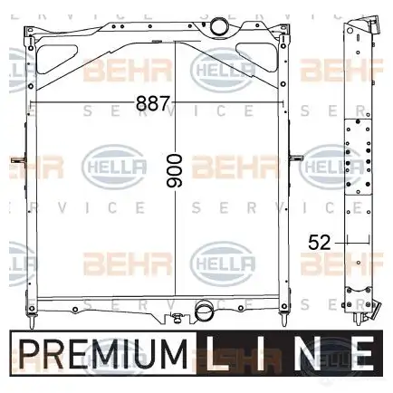 Радиатор охлаждения двигателя HELLA 47089 C5EUFYQ 8mk376774791 _BEHR HELLA SERVICE_