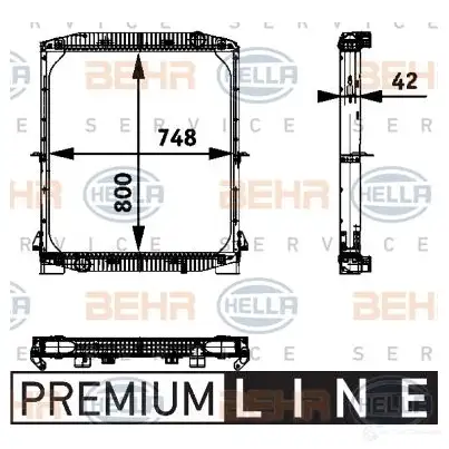 Радиатор охлаждения двигателя HELLA _BEHR HELLA SERVICE_ 8mk376721611 46145 IYDS7BW
