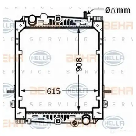 Радиатор охлаждения двигателя HELLA IH3LK 47075 _BEHR HELLA SERVICE_ 8mk376774311