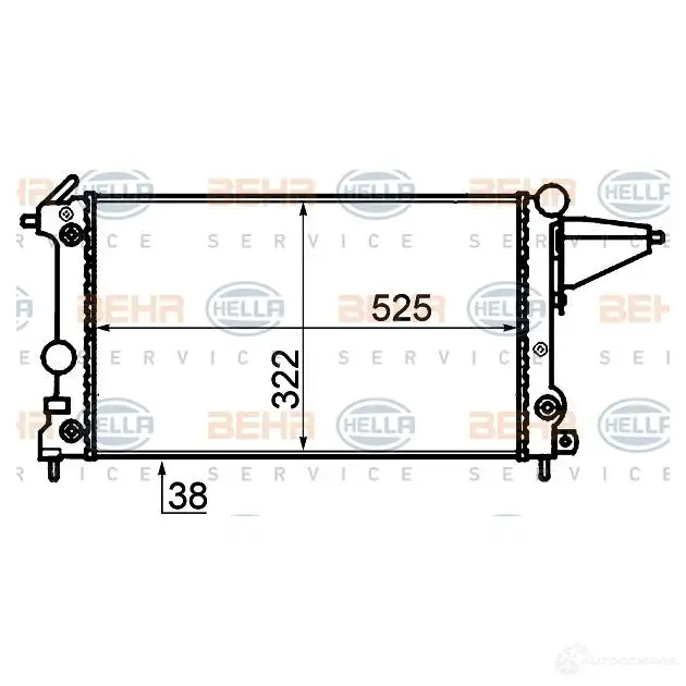 Радиатор охлаждения двигателя HELLA _BEHR HELLA SERVICE_ 8mk376715481 45645 NPNDX0E