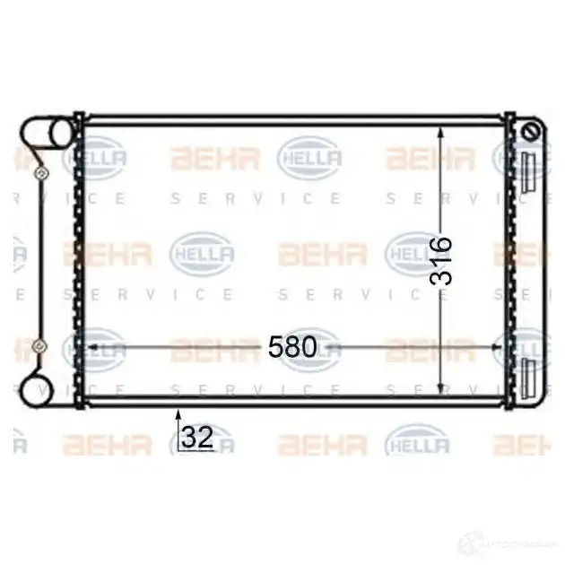 Радиатор охлаждения двигателя HELLA 44887 _BEHR HELLA SERVICE_ 8mk376704644 JZ42J изображение 0