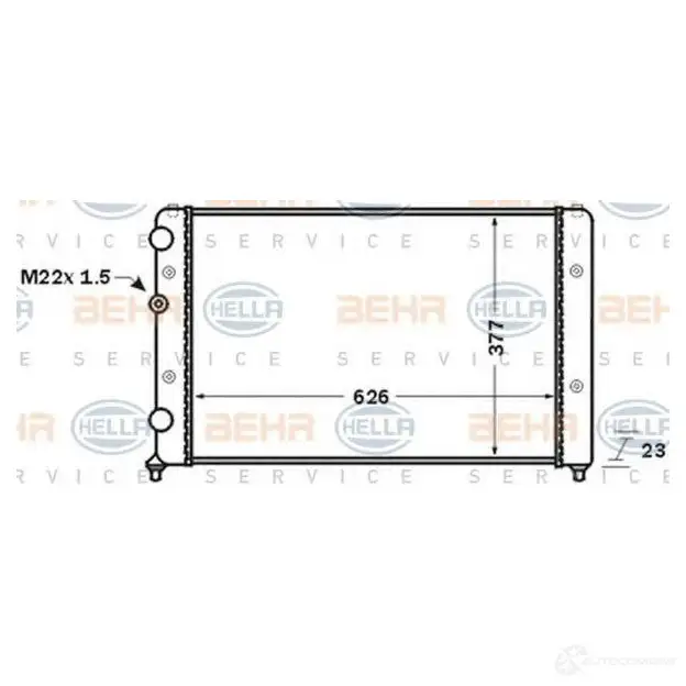 Радиатор охлаждения двигателя HELLA Q1I4Q _BEHR HELLA SERVICE_ 8mk376704721 44894