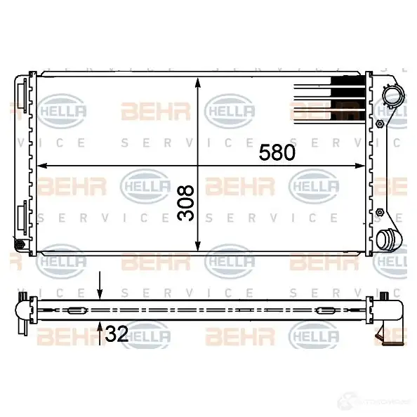 Радиатор охлаждения двигателя HELLA 8mk376767631 _BEHR HELLA SERVICE_ 46911 YL1XV