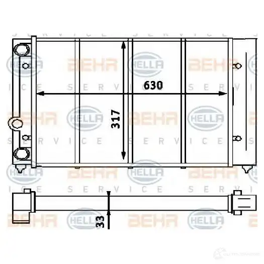 Радиатор охлаждения двигателя HELLA 45600 Y7GC8U0 8mk376715064 _BEHR HELLA SERVICE_