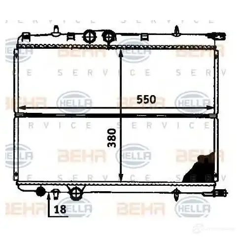 Радиатор охлаждения двигателя HELLA 8mk376718171 45849 _BEHR HELLA SERVICE_ P4PTAC