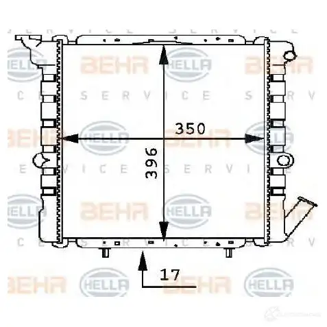 Радиатор охлаждения двигателя HELLA 8A9N7 8mk376716051 45676 _BEHR HELLA SERVICE_