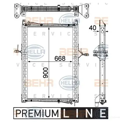 Радиатор охлаждения двигателя HELLA 8mk376755641 AHEY2O 46591 _BEHR HELLA SERVICE_