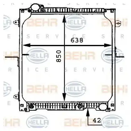 Радиатор охлаждения двигателя HELLA _BEHR HELLA SERVICE_ 46100 8mk376721181 IKFBY изображение 0