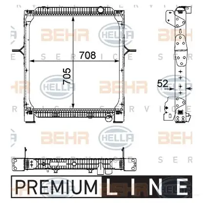 Радиатор охлаждения двигателя HELLA NETLX2E 8mk376745181 _BEHR HELLA SERVICE_ 46382