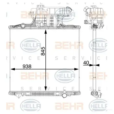 Радиатор охлаждения двигателя HELLA 8mk376702884 1437475522 I IRJ3