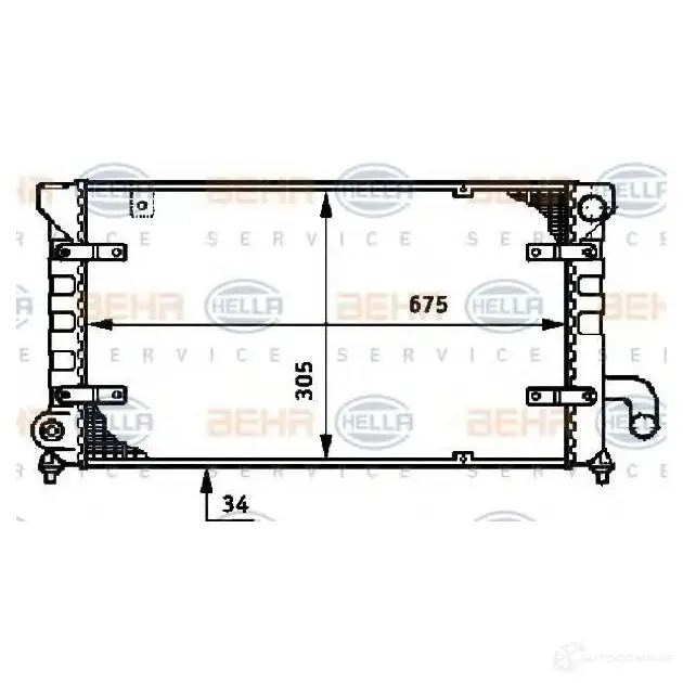 Радиатор охлаждения двигателя HELLA DWFKK7 8mk376720451 _BEHR HELLA SERVICE_ 46048 изображение 0