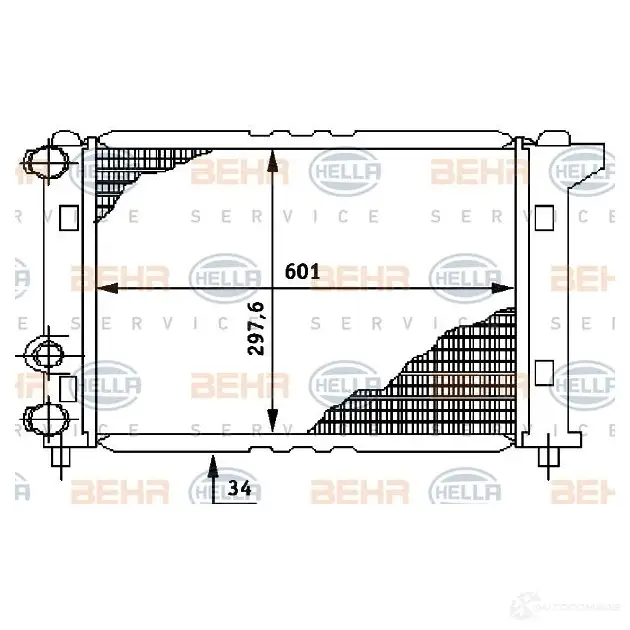 Радиатор охлаждения двигателя HELLA CA6XGB 8mk376706311 _BEHR HELLA SERVICE_ 44940