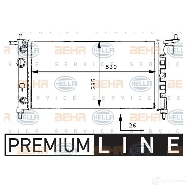 Радиатор охлаждения двигателя HELLA 45304 _BEHR HELLA SERVICE_ VSL3G 8mk376712011